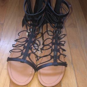 Black Gladiator Sandals